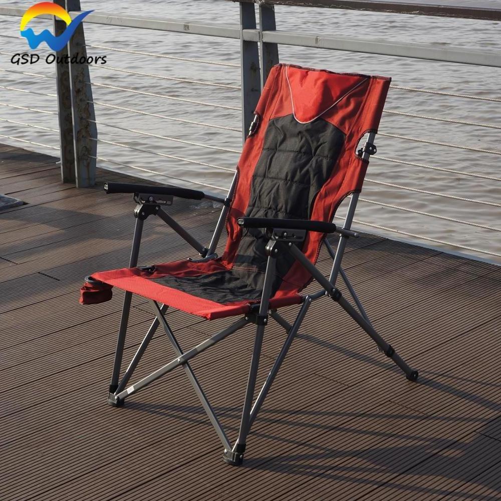 GSD Outdoor Folding Chair for Camping Beach Lounger Chair Adjustable Backrest Wholesale Heavy Duty Waterproof Reclining Chair