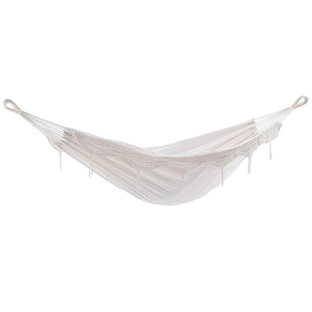 Wholesale Cheap Custom Linen Cotton Camping Outdoor Hammock with Macrame Beach Swing Hammock Bed Indoor Hammock Chair Swing