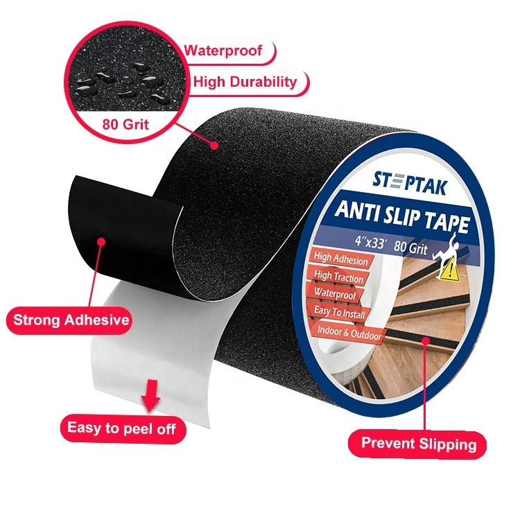 Custom 60 Grip 100Mm Width Safety Noneskid Anti-Skid Tapes Grip Tape Self Adhesive Anti Slip Tape