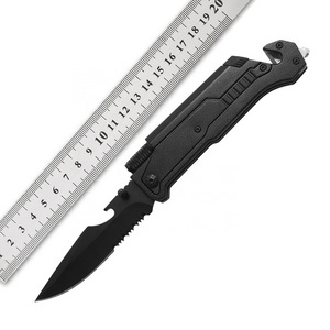 Outdoor Multifunction Folding Survive Knife With LED Light/belt Cutter/Fire Starter Survival Knife Hunting Knife