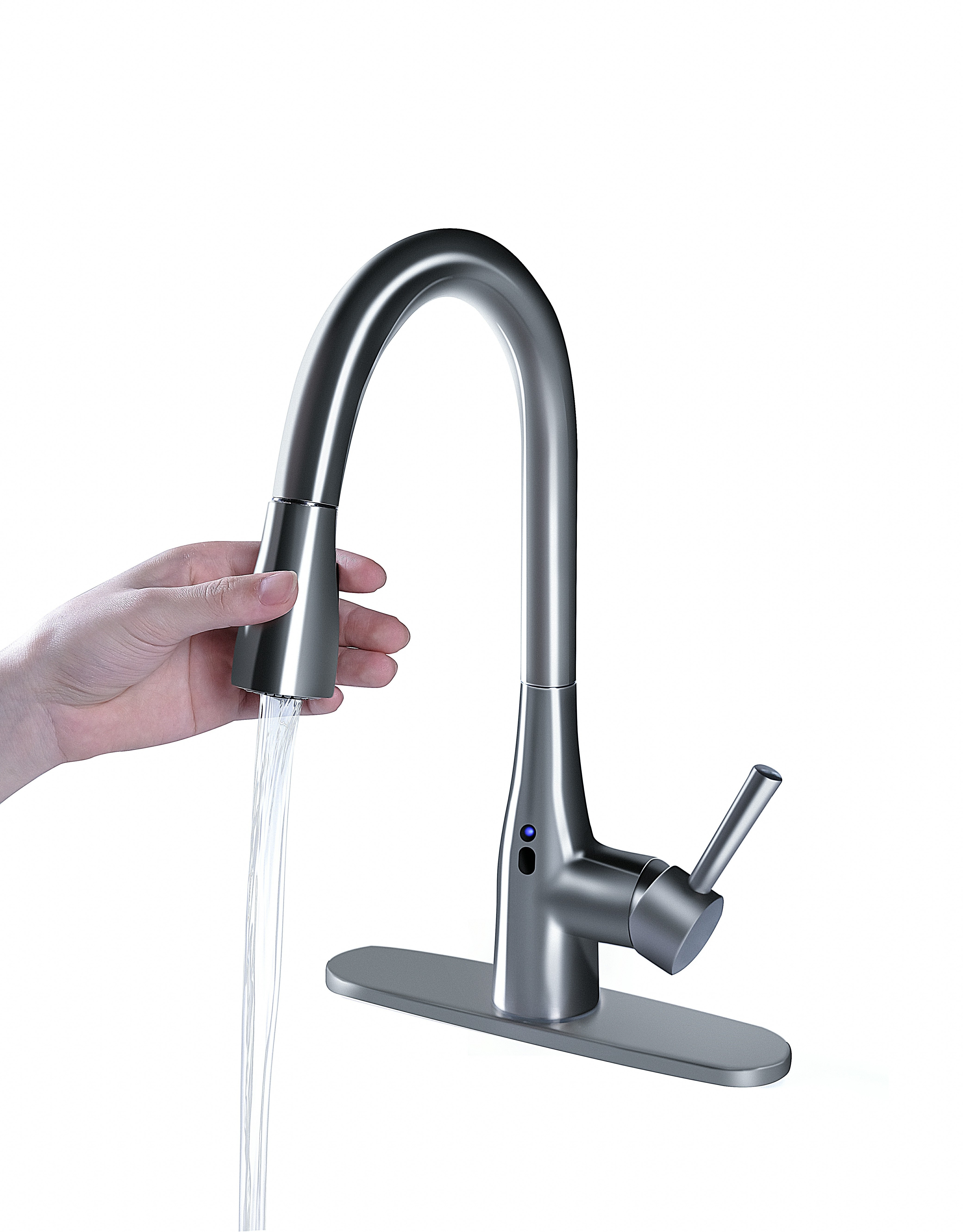 Water quality temperature monitoring kitchen faucet touch sensor smart sink water tap APP control motion sensor kitchen faucet