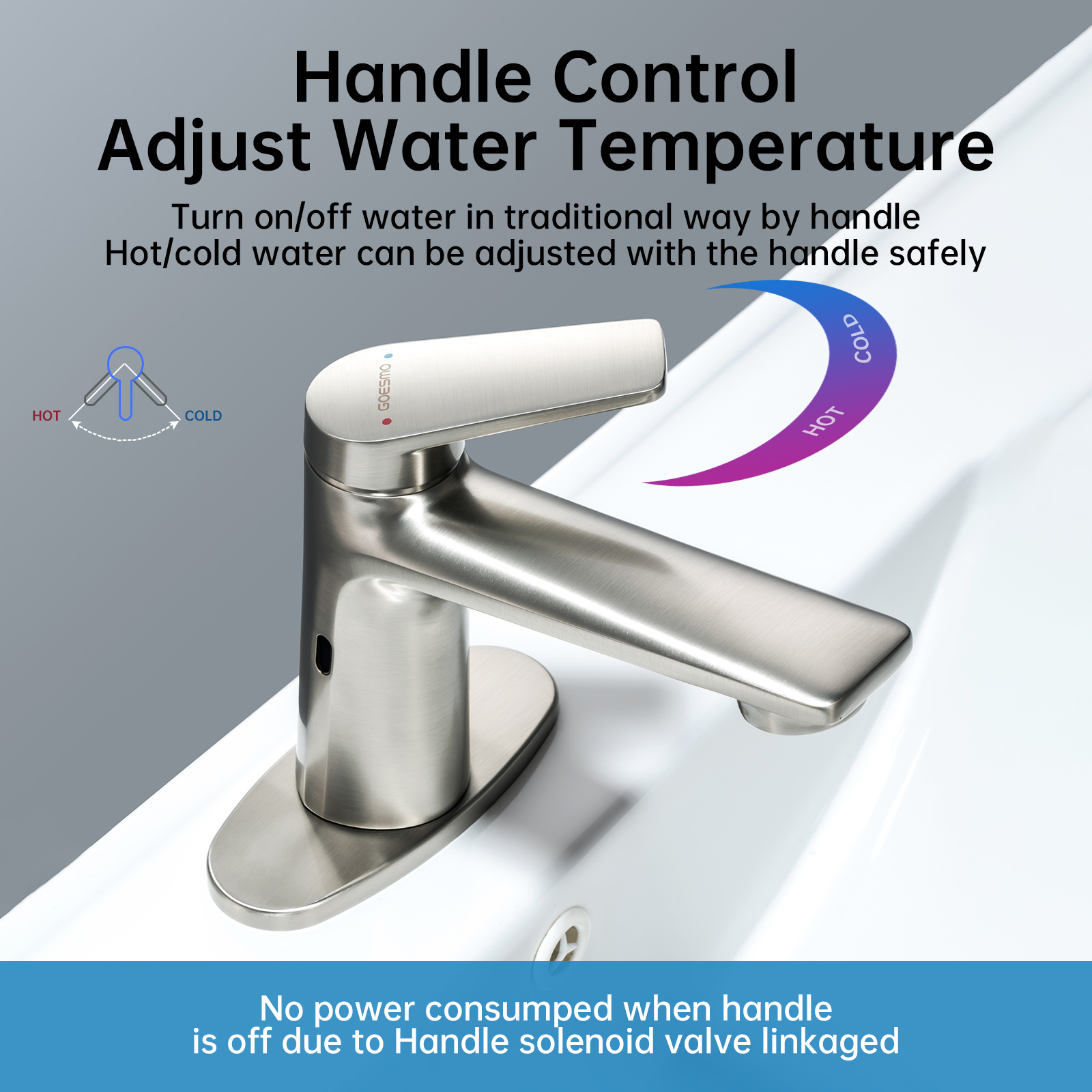 American Standard Touchless Bathroom Sense Basin Faucet Dual Motion Sensor Automatic Washroom Hands Free Faucet