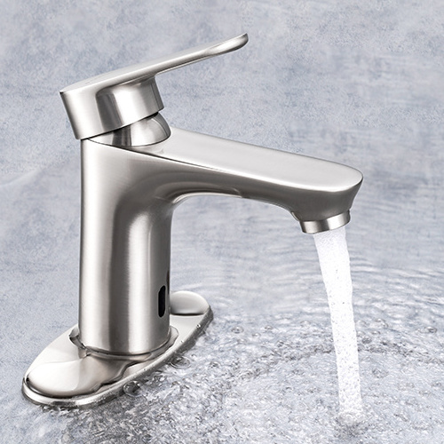 Automatic Sanitary Ware Faucet Single Handle Wash Basin Faucet Unique Design Automatic Shut Off Bathroom Faucet