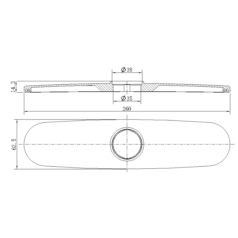 Kitchen Sink Faucet Hole Cover ABS Kitchen Faucet Hole Faucet Cover Deck Plate