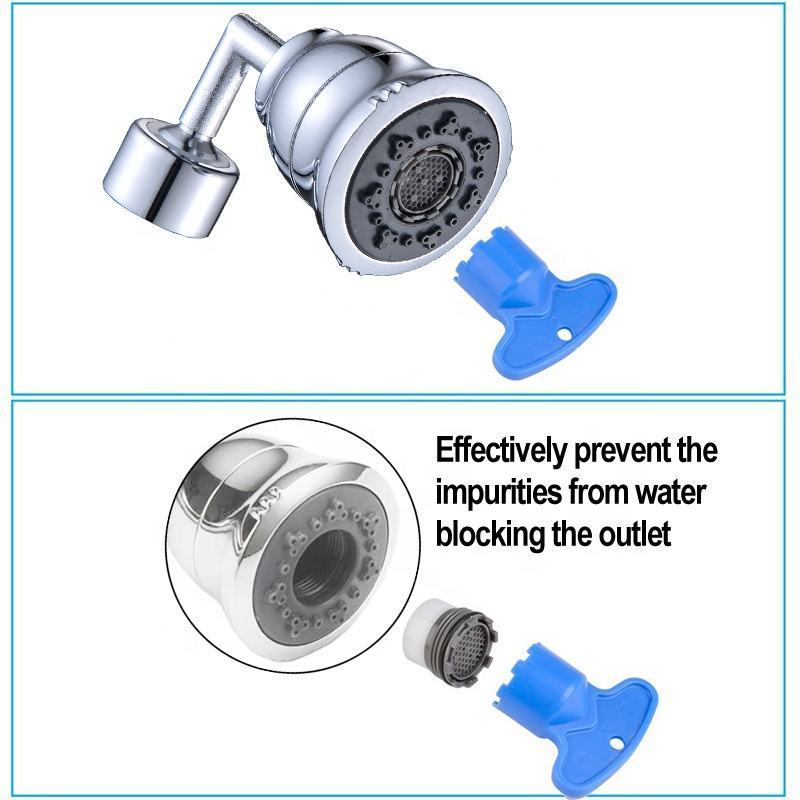 High quality brass 720 degree full rotating universal faucet tap extender kitchen sink faucet aerator rotating faucet aerator