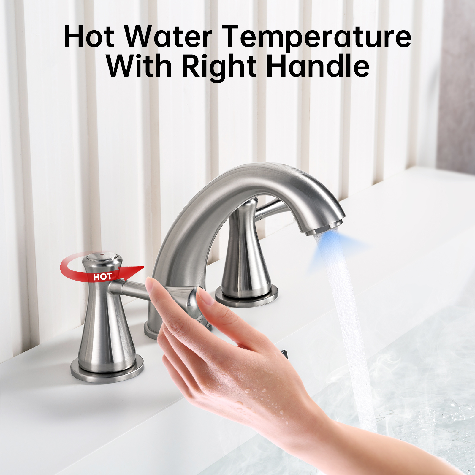 Touchless Dual Cross Handles Three Hole Chrome Hot And Cold Water Zinc Alloy Bathroom Taps Basin Automatic Sensor Faucet