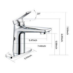 Bathroom single handle luxury bathroom faucet automatic sensor modern bathroom faucet touchless wash basin faucet