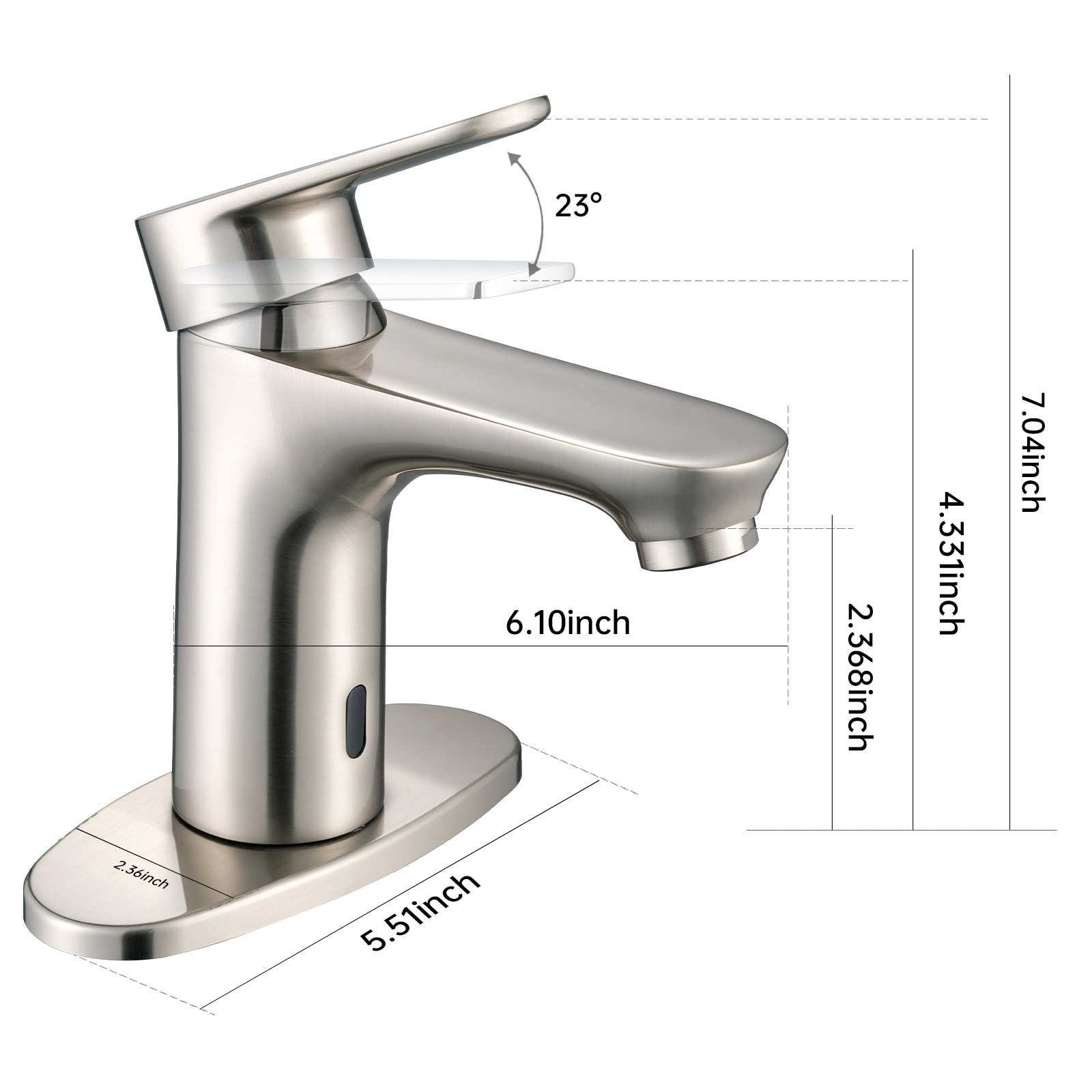 Commercial Automatic Brass Mixer Tap Single Handle Wash Basin Faucet Electric Touchless Faucet Bathroom Sensor Basin Faucet