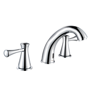 Deck mounted double handle faucets taps sensor automatic faucet touchless amazon top sell bath basin faucet