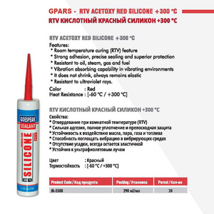 Quality Silicone heat resistant silicone From Factory  Fast Curing Strong Elastic Silicone Sealant Acetoxy high temperature +300