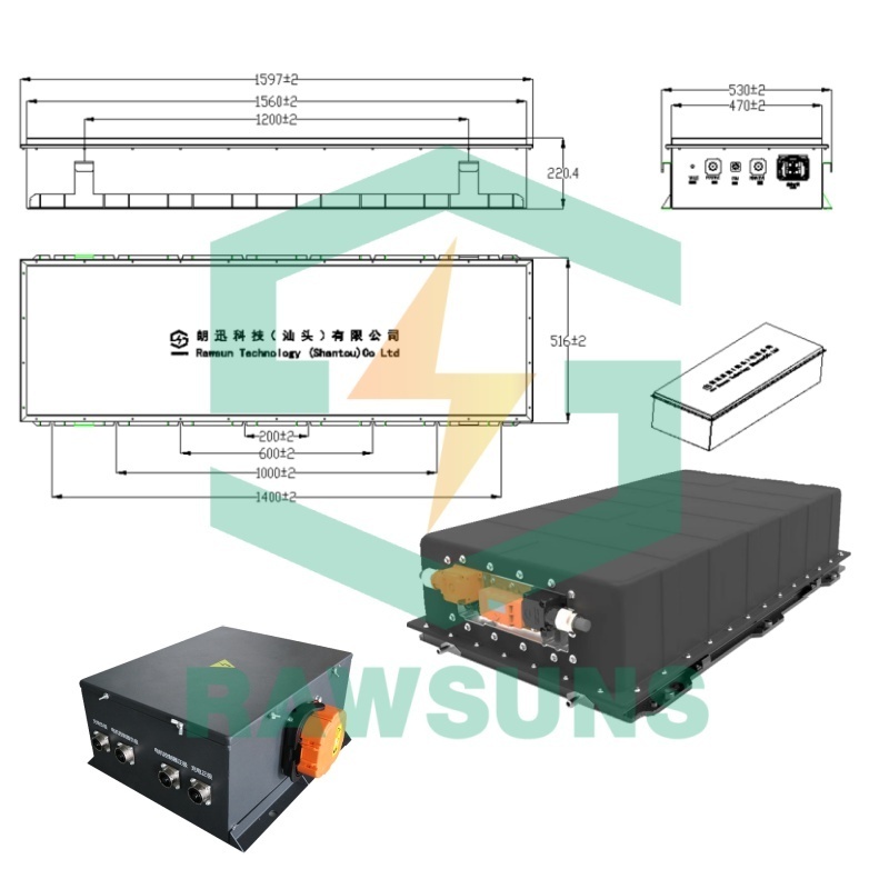 High quality EV lithium battery pack for electric car 173V 164Ah BMS with software car conversion kit Lifepo4 battery pack