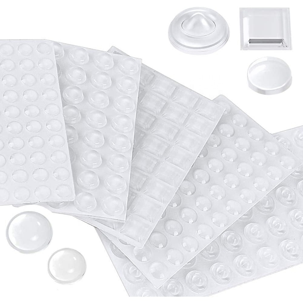 Furniture crash pad natural feet dot silicone bumpers clear adhesive 3M rubber foot pad