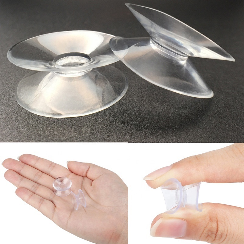 Glass Table Top Anti Slip Clear Double Sided Suction Cups /PVC Double Sided Suction Cup Sucker Pads for Glass