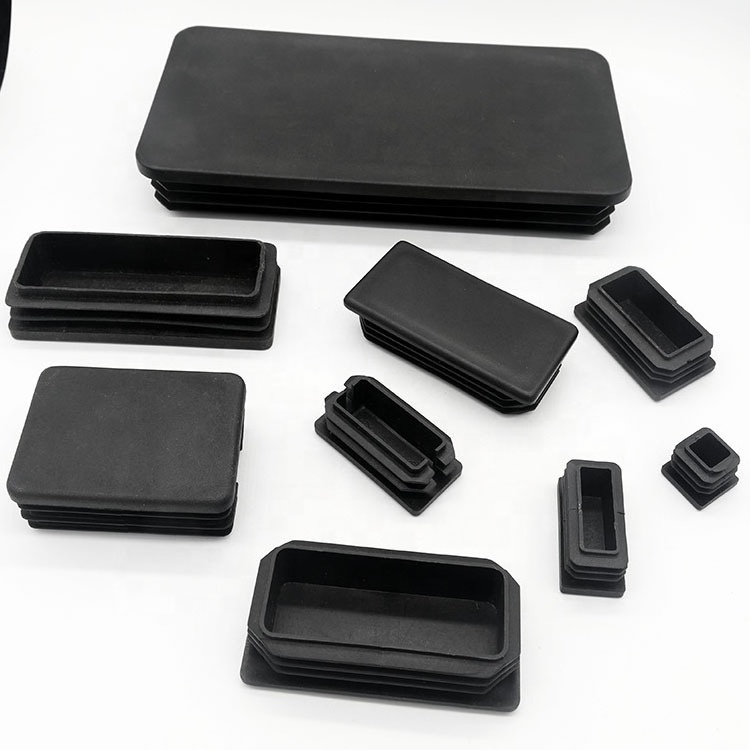 Square Tubing Black Plastic Plugs /Plastic Square Pipe End Caps Tubing Insert Plugs/furniture plastic end caps