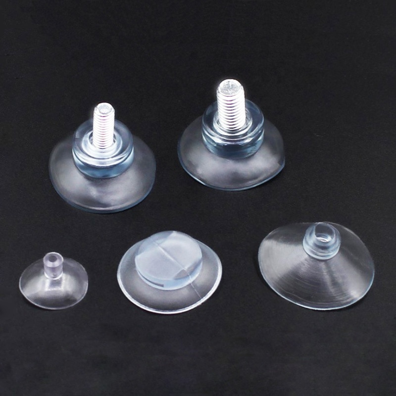 High Quality Transparent Suction Cups With Hook/Silicone Rubber Double Sided Suction Cup/Clear PVC Sucker for Glass Table Mirror