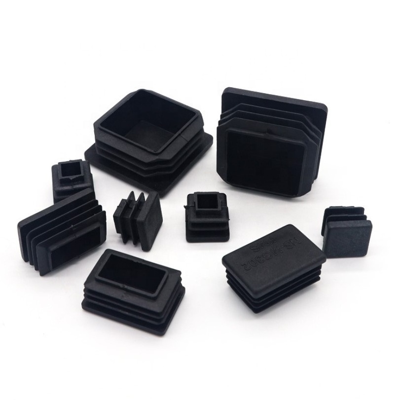 Square Tubing Black Plastic Plugs /Plastic Square Pipe End Caps Tubing Insert Plugs/furniture plastic end caps