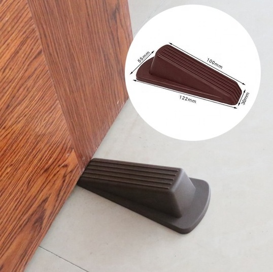 Custom Silicone Rubber Door Stopper for sliding door/ Anti-Slip Baby Safety Door Stopper Wedge for All Floors