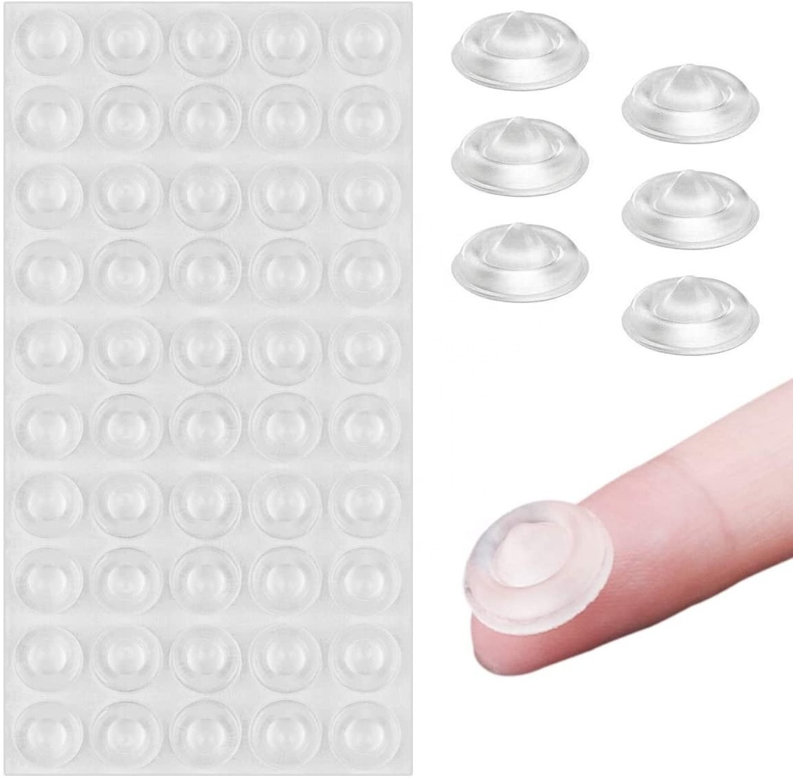 Self Adhesive Transparent Anti Slip Bumpers Silicone Rubber Feet Pads High Sticky Shock Absorber silicone anti slip pad