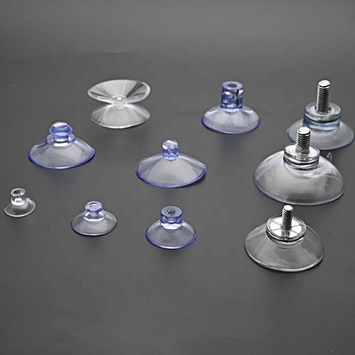 High Quality Transparent Suction Cups With Hook/Silicone Rubber Double Sided Suction Cup/Clear PVC Sucker for Glass Table Mirror