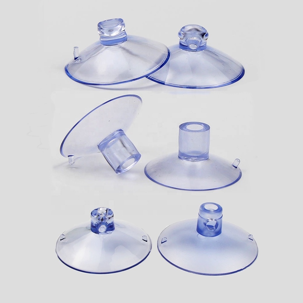 PVC Suction Cup with Top and Side Pilot Hole for Glass Table/Clear Bathroom Rubber Wall Window Glass Sucker Pads