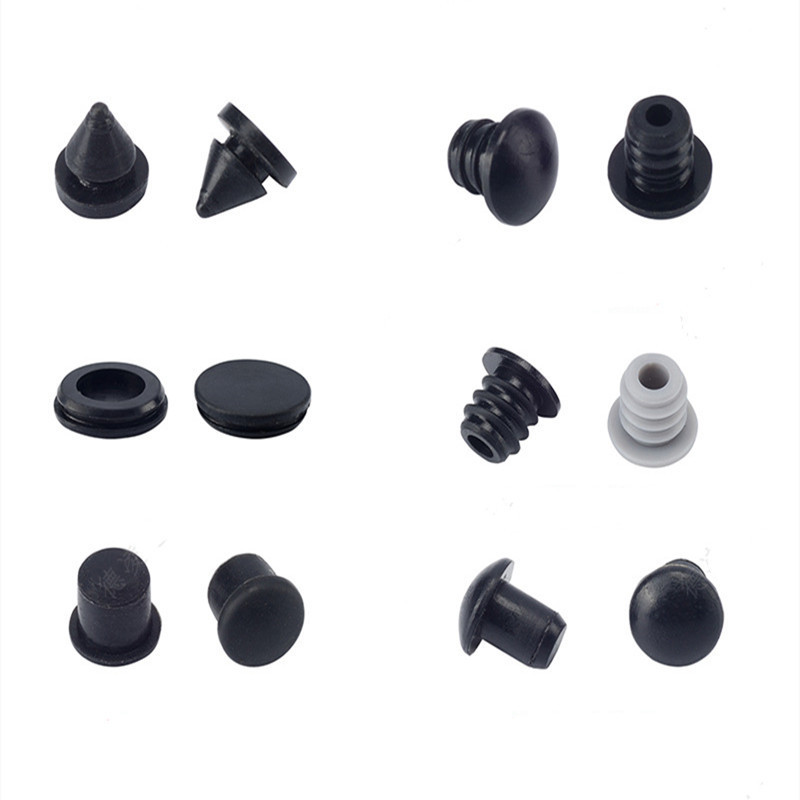 custom pipe water hole end seal silicone rubber products bung dust cover plugs butyl silicone rubber plug stopper