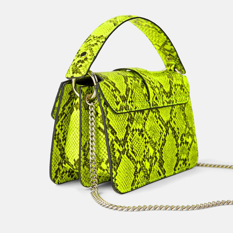 custom snake skin python print ladies snakeskin leather crossbody bags women handbags purse