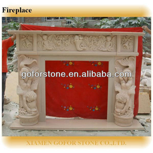 Beatiful hand cared french style marble fireplace mantel