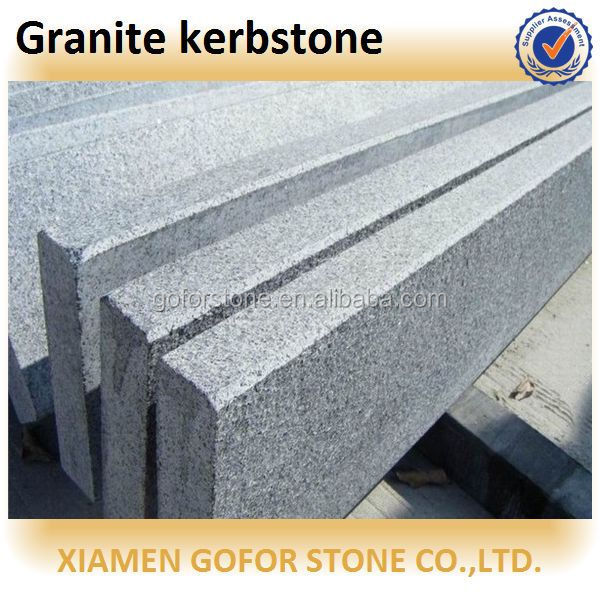 grey curbstone, edging curbstone granite beveled