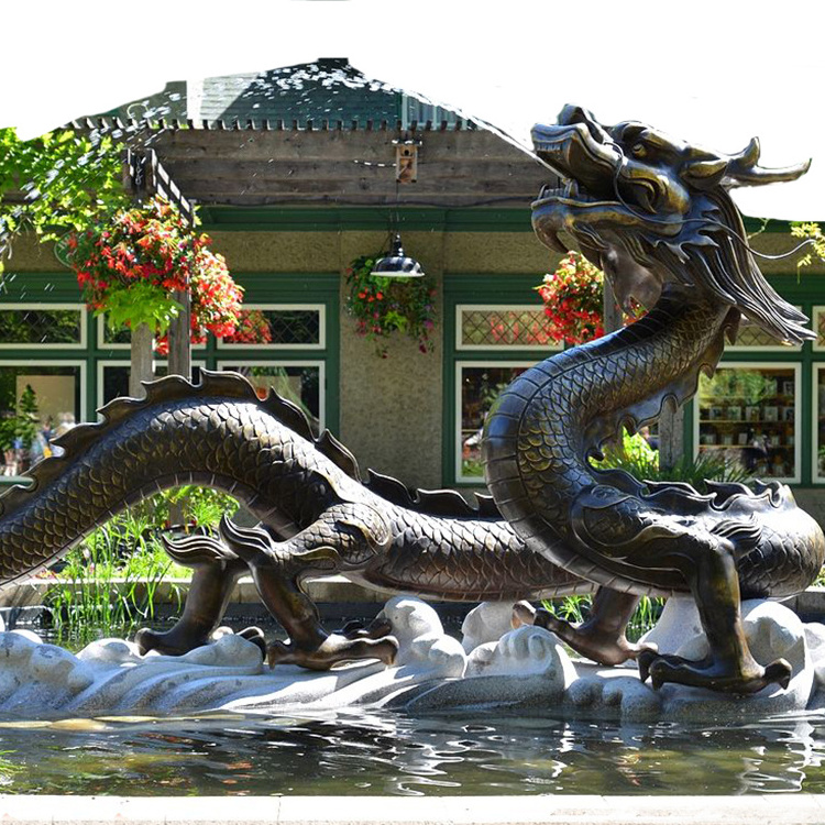 FREE DESIGN Large Size Bronze Brass Dragon Faucet Water Fountain