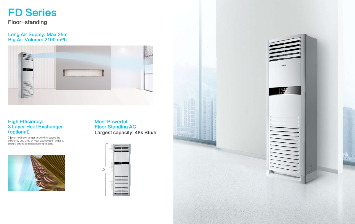 TCL Floor Standing Air Conditioner Low Noise Household Split Cabinet Energy Saving Domestic Air Conditioner