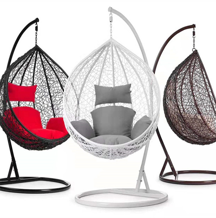 Patio Swings Modern Double Swing Single Seater Glider Hanging Hammock Outdoor Teardrop Egg Chair