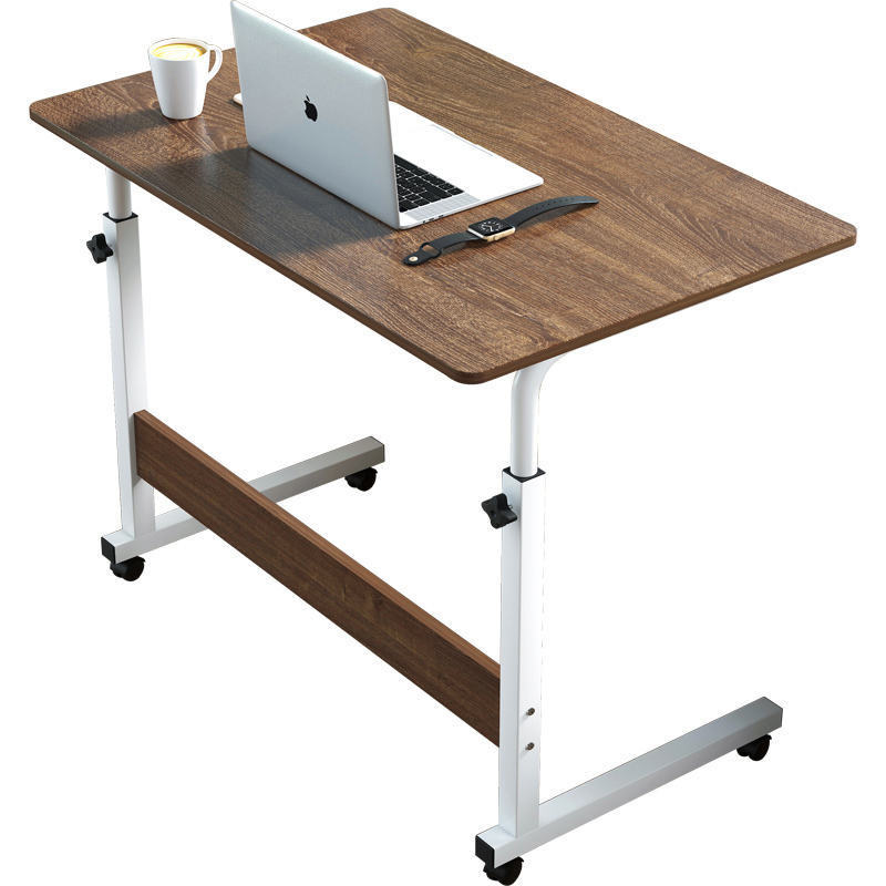 Office Height Lifting Foldable Folding Adjustable Computer Laptop Stand Desktop Aluminium Wooden MDF Study Desk Table With Wheel