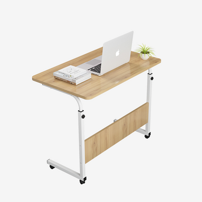 Office Height Lifting Foldable Folding Adjustable Computer Laptop Stand Desktop Aluminium Wooden MDF Study Desk Table With Wheel