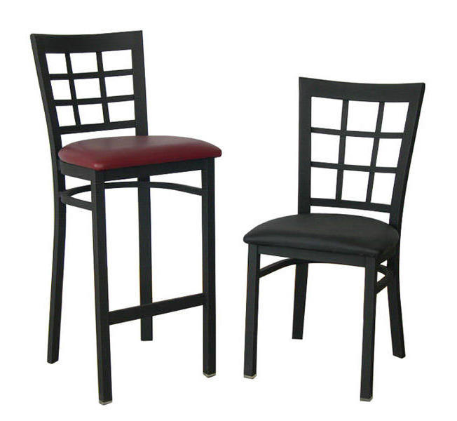 Modern Fast Food Restaurant Industrial Table And Black Gold Dining Leather Metal High Chair Bar Stool