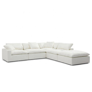 Canape Lather White Couch Living Room Modern Leather Sectional L Shape Fabric Sofa For Office