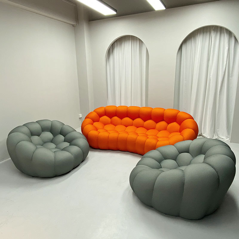 Wholesale Couches Living Room Couch Set Korean Style Modern Two Tone Latest Italian Furniture Bubble Sofa