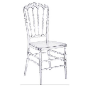 Wholesale Banquet Wedding White Napoleon Plastic Resin Transparent Sillas Para Eventos Clear Acrylic Phoenix Chiavari Chairs