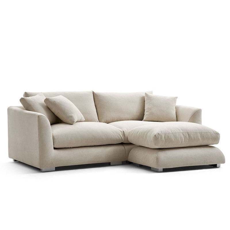 Nordic Couch Sectional Futon Cecrional Beige Muebles De Sala Modern Microfiber L Shaped Corner Sofa