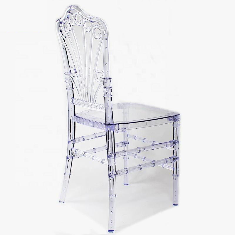 Wholesale Banquet Wedding White Napoleon Plastic Resin Transparent Sillas Para Eventos Clear Acrylic Phoenix Chiavari Chairs