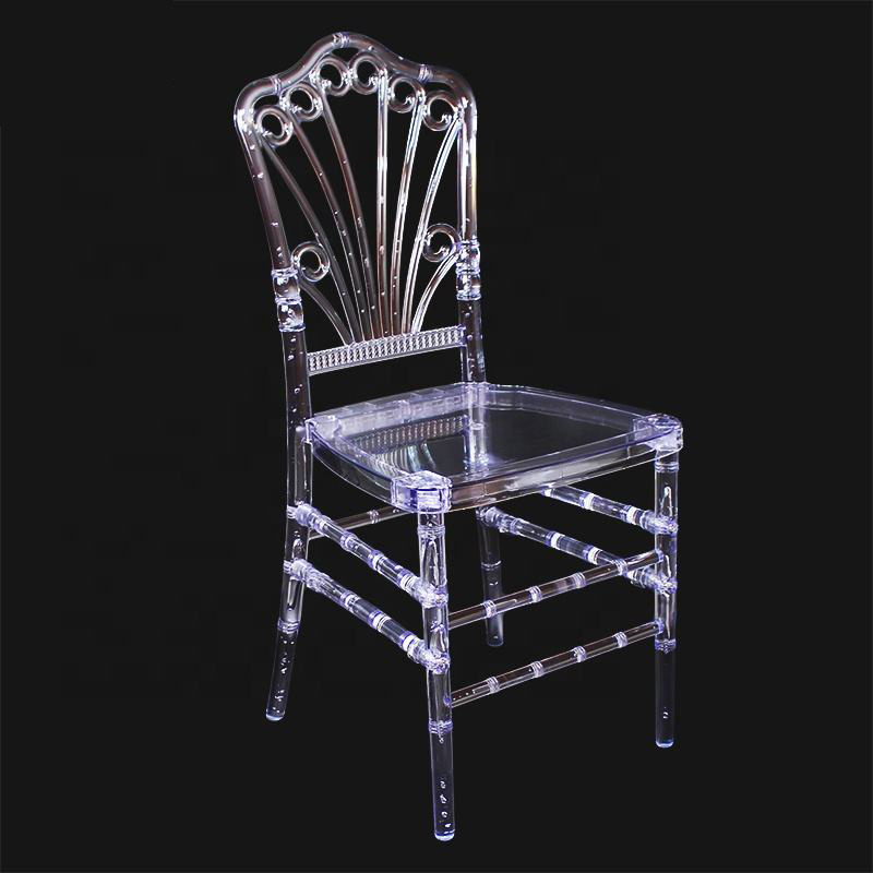 Wholesale Banquet Wedding White Napoleon Plastic Resin Transparent Sillas Para Eventos Clear Acrylic Phoenix Chiavari Chairs