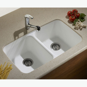 Customized Durable White Dish Washing Industrial Acrylic Resin Solid Surface Undermount Wash Basin Kitchen Sinks