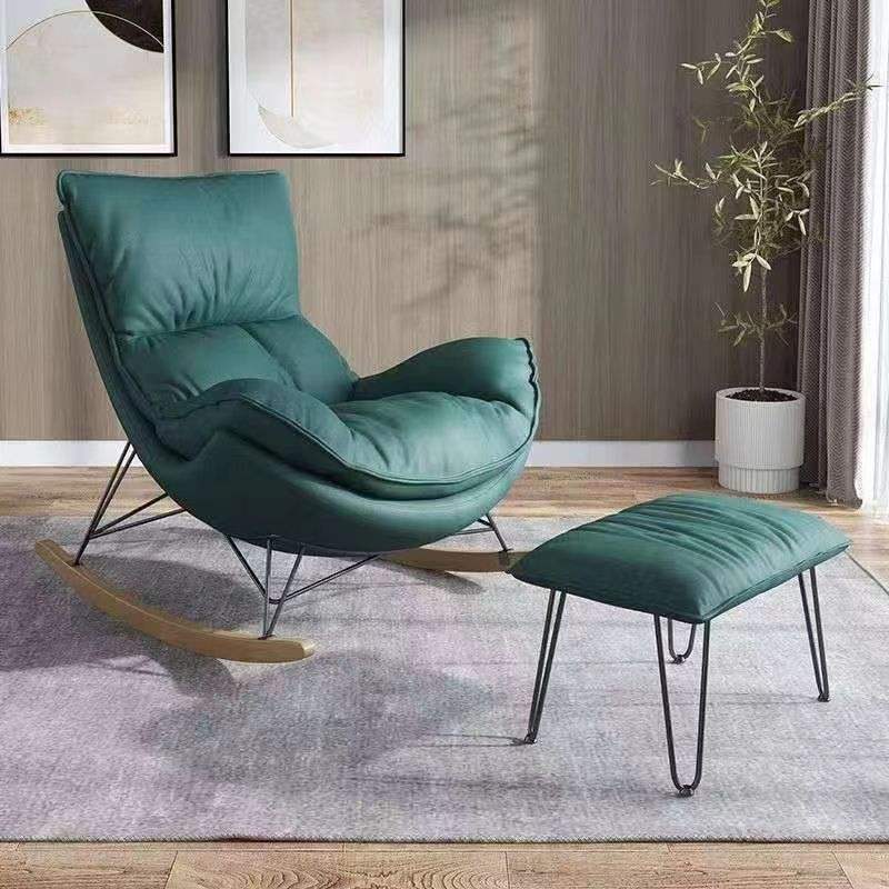 Occasional Modern Style Fabric Indoor Customized Comfort Swivel Leisure Lounge Chaise Relax Single Recliner Rocking Chair