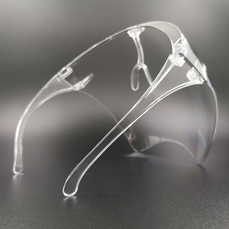 Multicolor Comfortable Transparent Anti Spittle Dust Reusable Protective Visor Plastic polycarbonate Face Shield Glasses