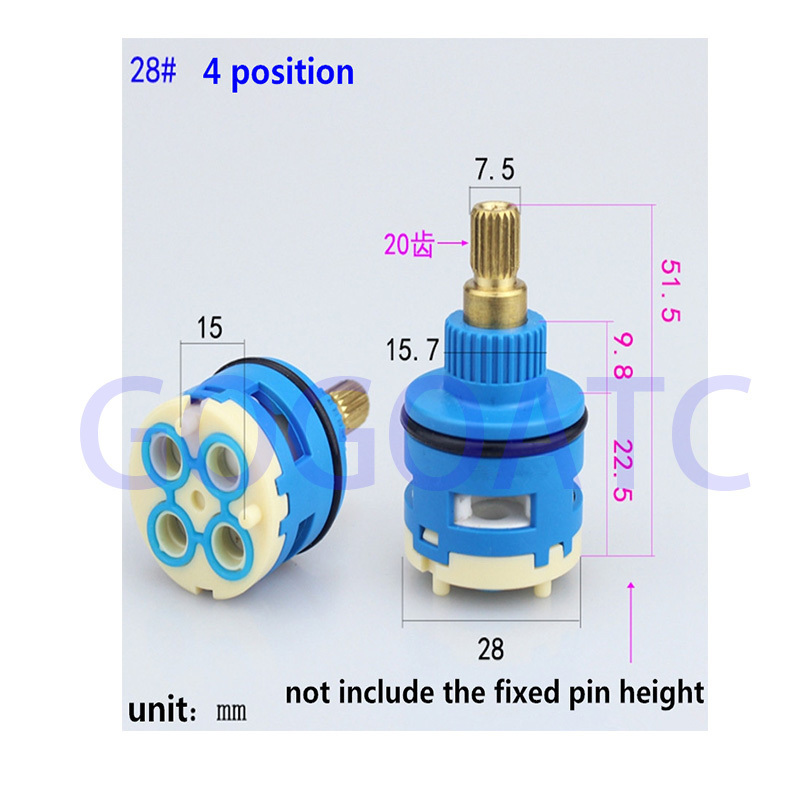 1PC Shower Room Faucet Cartridge Accessories Shower Head Bathtub Water Mixing Valve 3 / 4 Position 26MM 28MM 33MM 35MM 37MM Dia