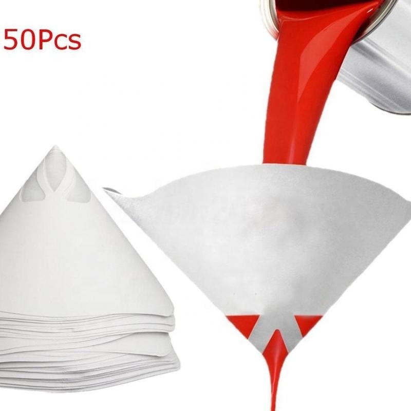 190 Micron 250 Pieces Paint Filter Paper Cone Strainer Funnel Filtro Cono Nilon Para Pintura De Auto