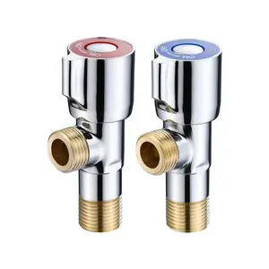 Copper Angle Valve Thicken Cold Hot Water Domestic Water Heater Triangle Valve 1/2in Toilet Bowl Faucet Explosion-proof Valve