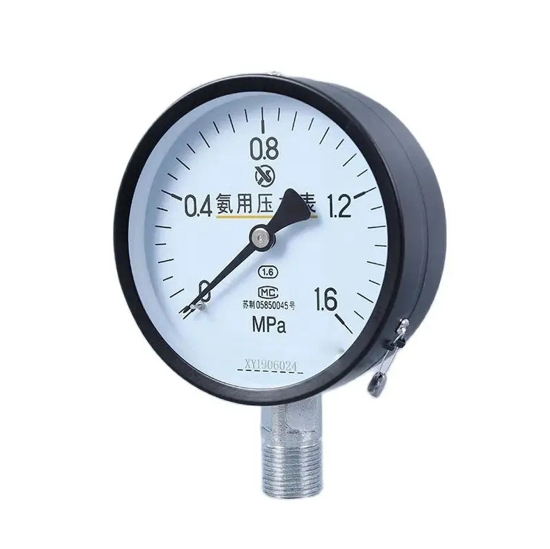 YA150 Ammonia manometer pressure gauge measuring range 0.4~6MPa Diameter 150mm M20X1.5 pressure gauge