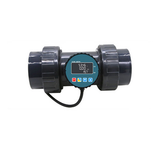 DN50 / DN65 PVC Paddle Wheel Turbine Flow Meter With RS-485 / NPN Pulse Signal Output Data Transmission Flowmter