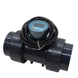 Digital display flowmeter DN32 / DN40 pipe diameter flow sensor, acid and alkali resistance RS-485 data transmission