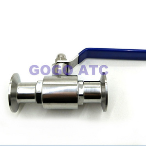 High quality Sanitary Ball valve 1" O.D 25mm stainless steel Food grade Sanitary clamp Ferrule Quick connect straight ball valve